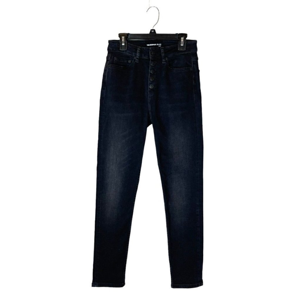 The Kooples Black Denim Button Fly High Rise Lizy Skinny Jeans‎ Size 26